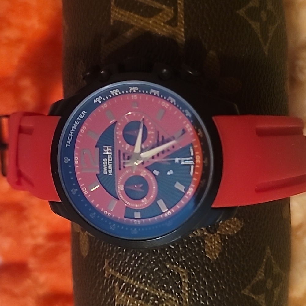 Swiss Hunter‎ Watch SH2469 Red Silicone Band